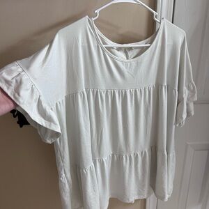 White Layered Top - 1X